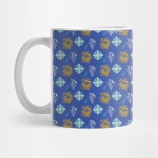 Four elements - fire, water, earth, air pattern Mug